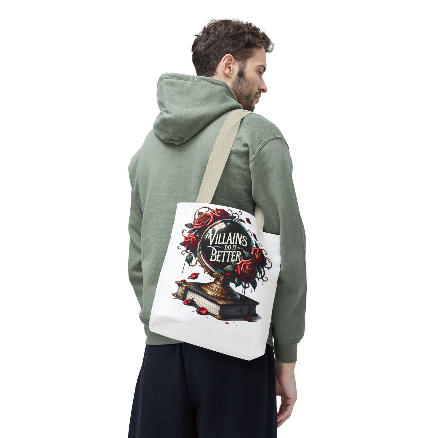 Villains Do It Better Tote Bag — Gothic Rose Bookish Aesthetic