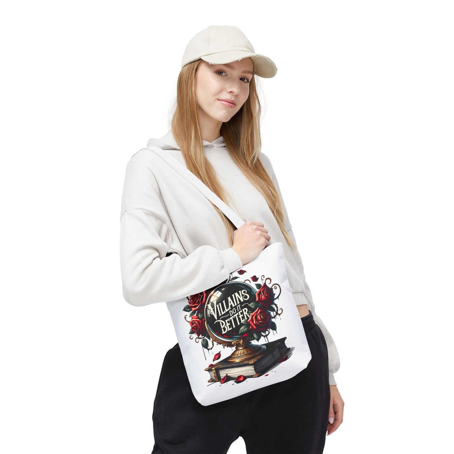 Villains Do It Better Tote Bag — Gothic Rose Bookish Aesthetic
