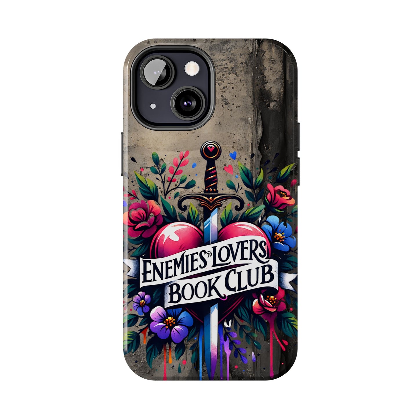 Enemies Lovers Book Club Phone Case — Gothic Floral Sword Protective Cover
