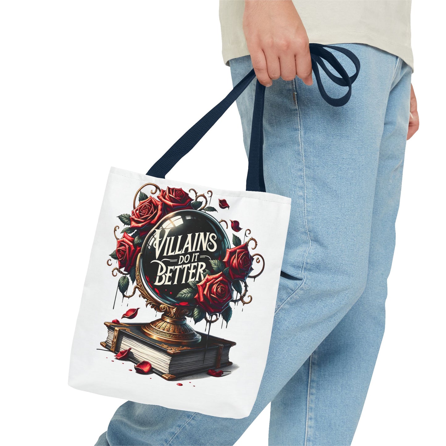 Villains Do It Better Tote Bag — Gothic Rose Bookish Aesthetic
