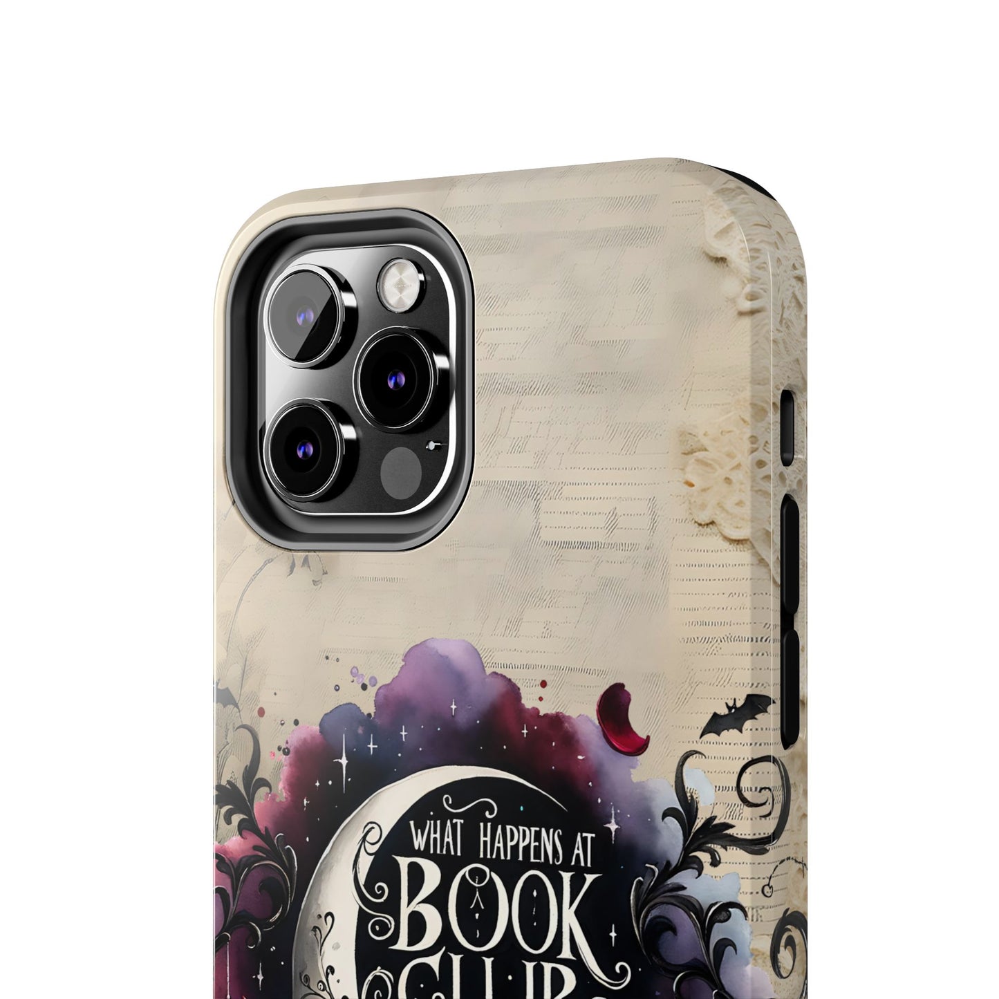 Book Club Phone Case — "What Happens at Book Club Stays at Book Club" Cozy Literary Design