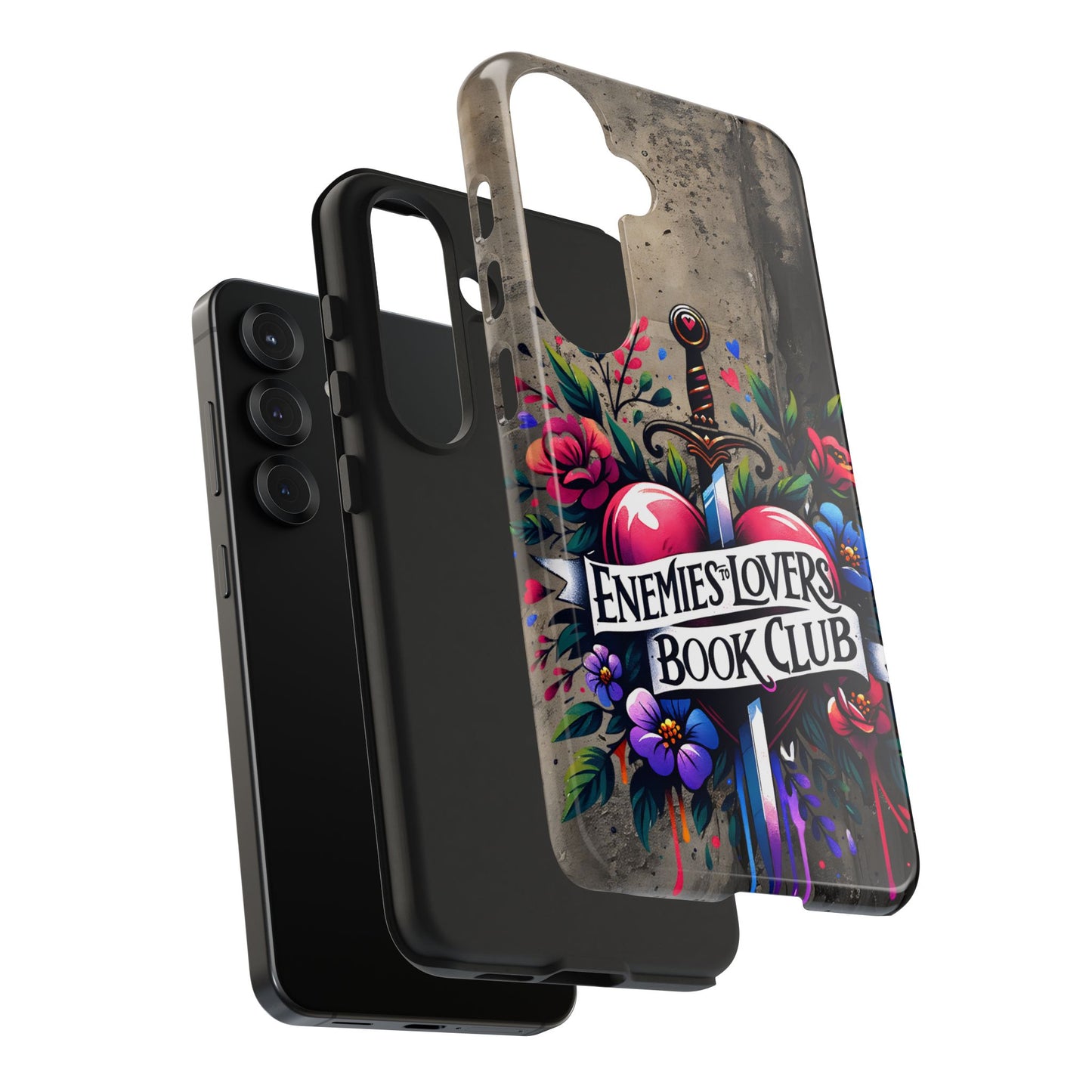 Enemies Lovers Book Club Phone Case — Gothic Floral Sword Protective Cover