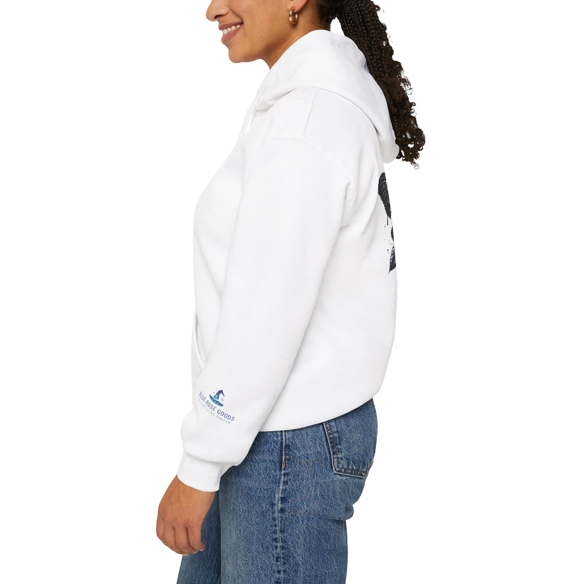 Dark Romance Babe Hoodie - Gothic Moth Graphic Pullover