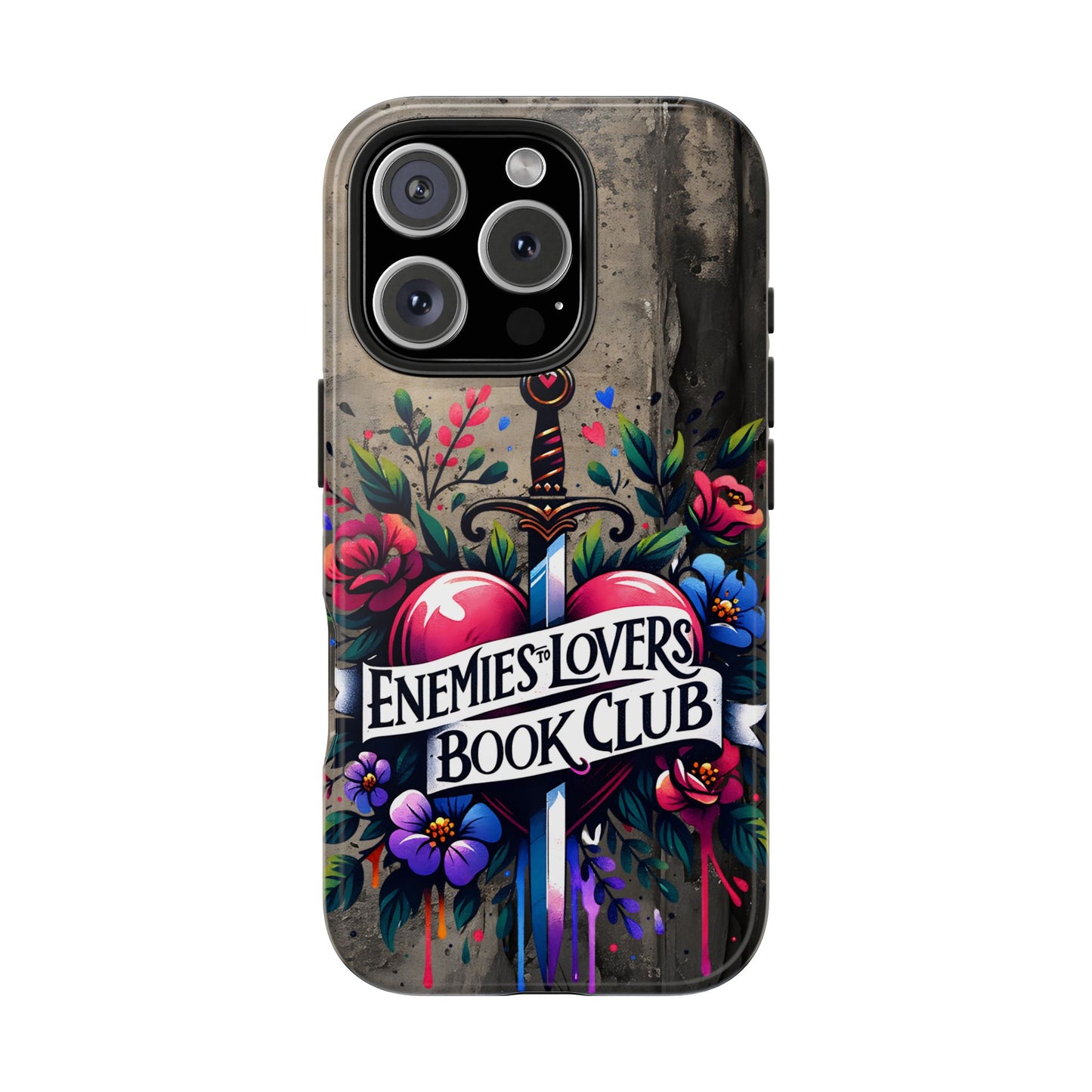 Enemies Lovers Book Club Phone Case — Gothic Floral Sword Protective Cover