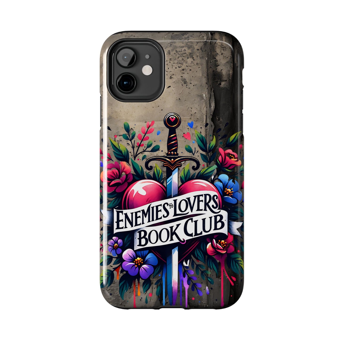 Enemies Lovers Book Club Phone Case — Gothic Floral Sword Protective Cover