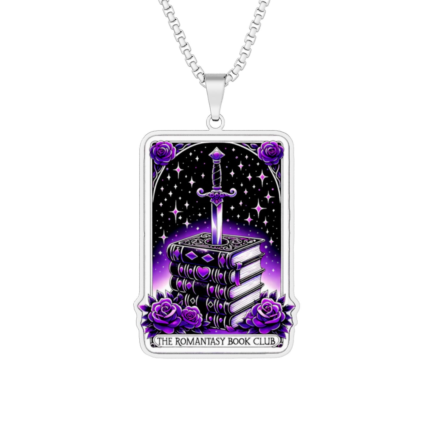 Dark Romance Book Club Photo Pendant Necklace — Custom Cut Photo Pendant