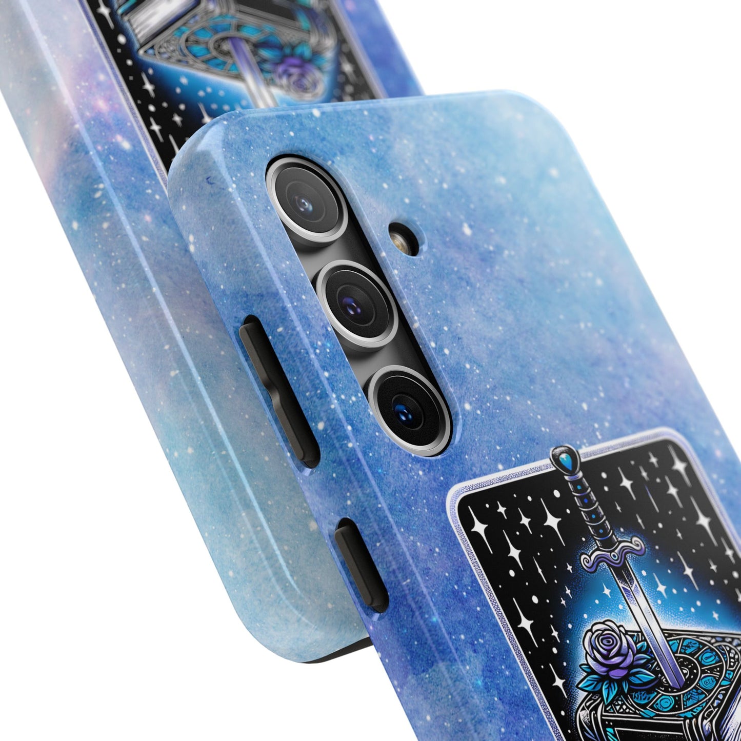 Fantasy Book Club Tough Phone Case — Sword & Stacked Books Design