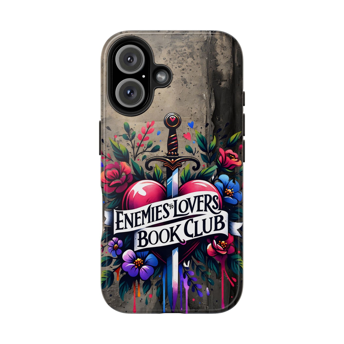 Enemies Lovers Book Club Phone Case — Gothic Floral Sword Protective Cover