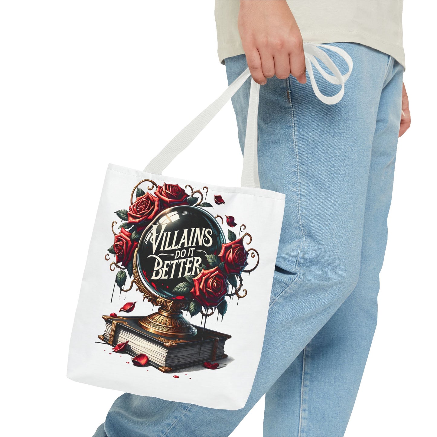 Villains Do It Better Tote Bag — Gothic Rose Bookish Aesthetic