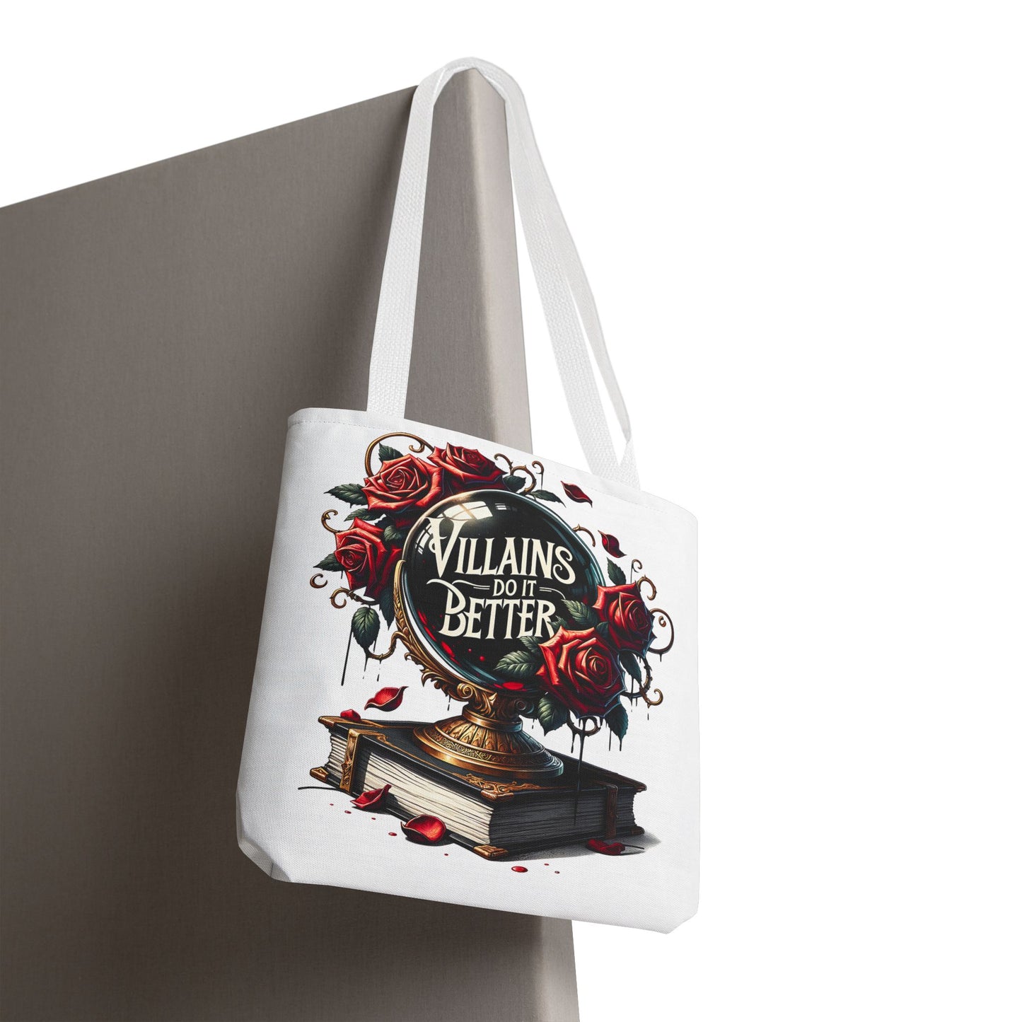 Villains Do It Better Tote Bag — Gothic Rose Bookish Aesthetic