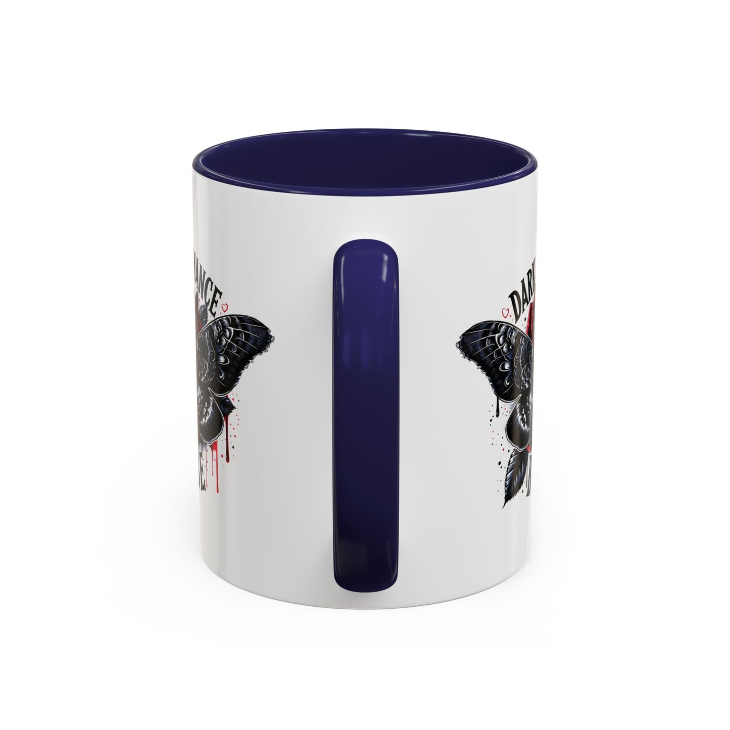 Dark Romance Babe Coffee Mug — Gothic Moth & Rose Accent Mug