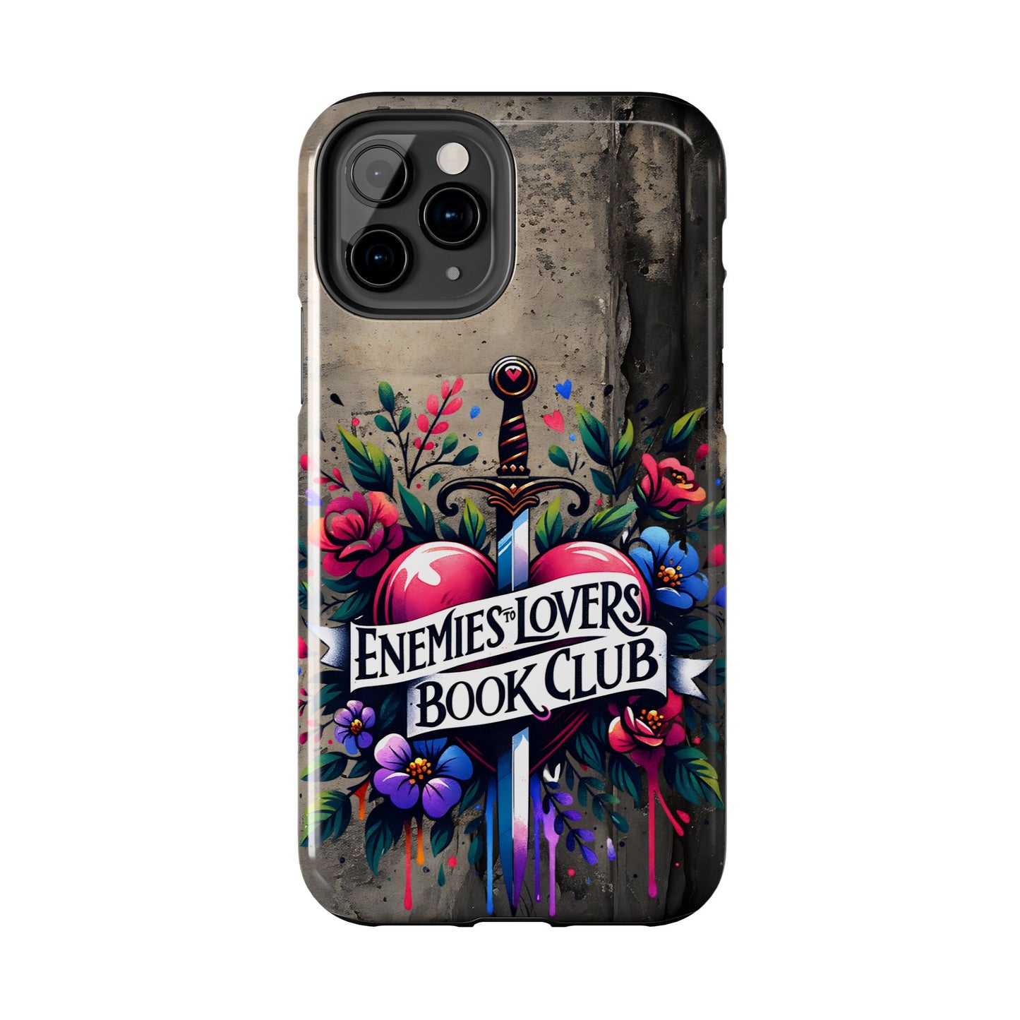 Enemies Lovers Book Club Phone Case — Gothic Floral Sword Protective Cover