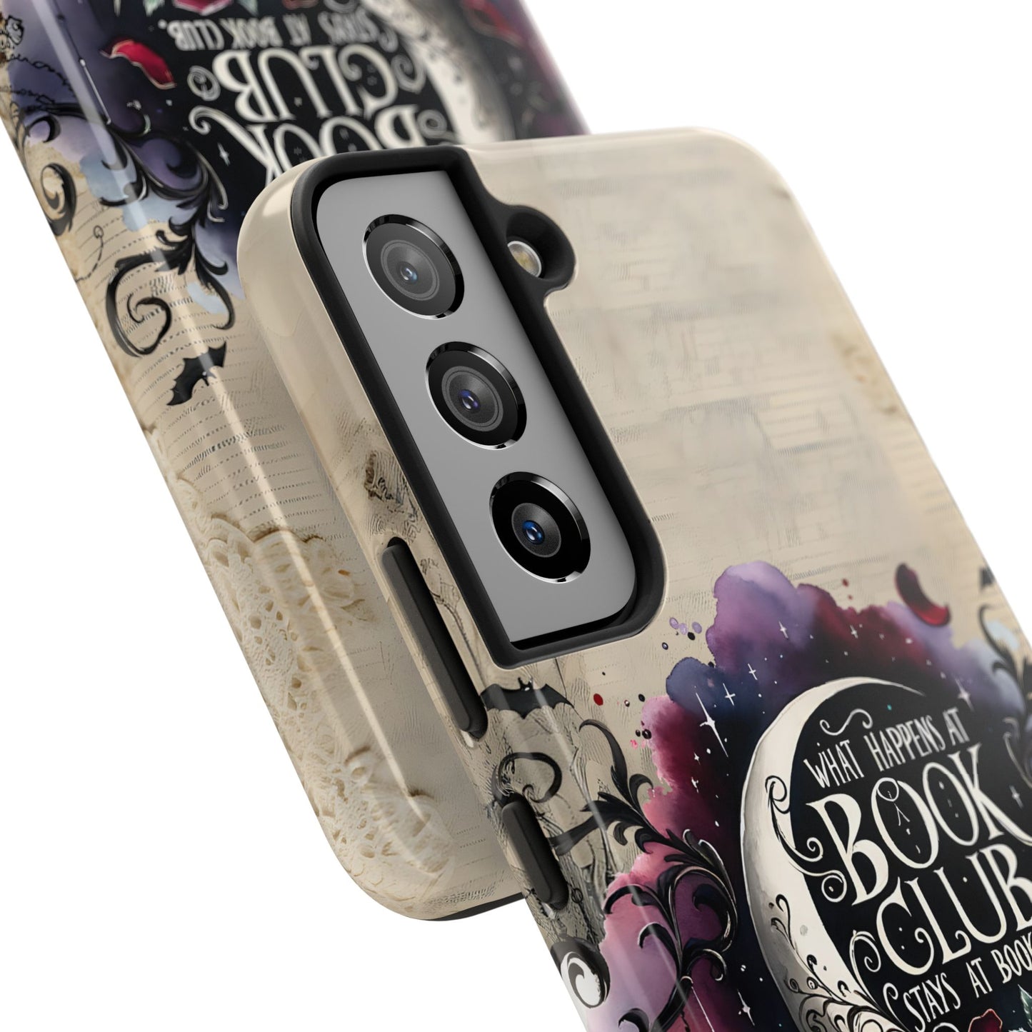 Book Club Phone Case — "What Happens at Book Club Stays at Book Club" Cozy Literary Design
