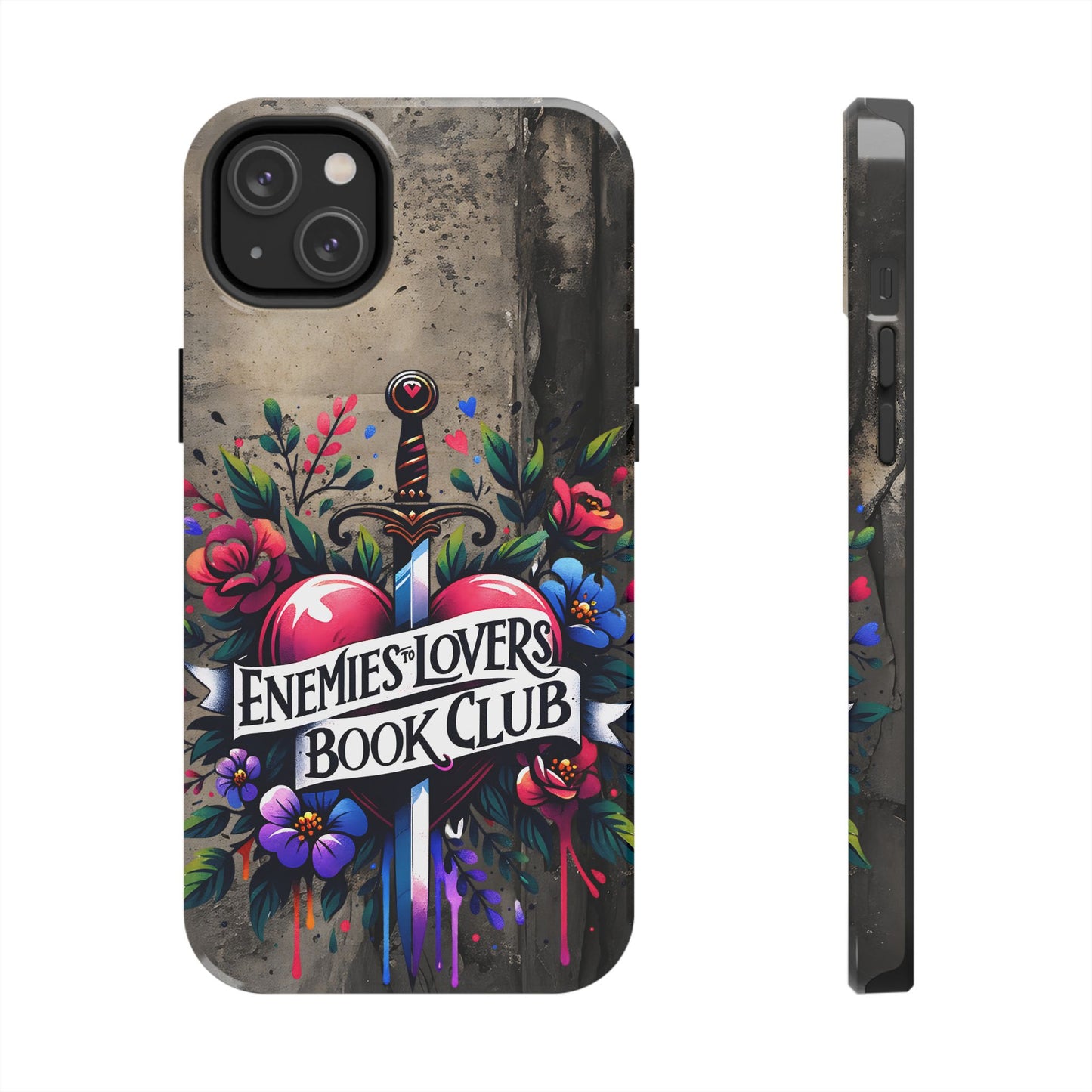Enemies Lovers Book Club Phone Case — Gothic Floral Sword Protective Cover