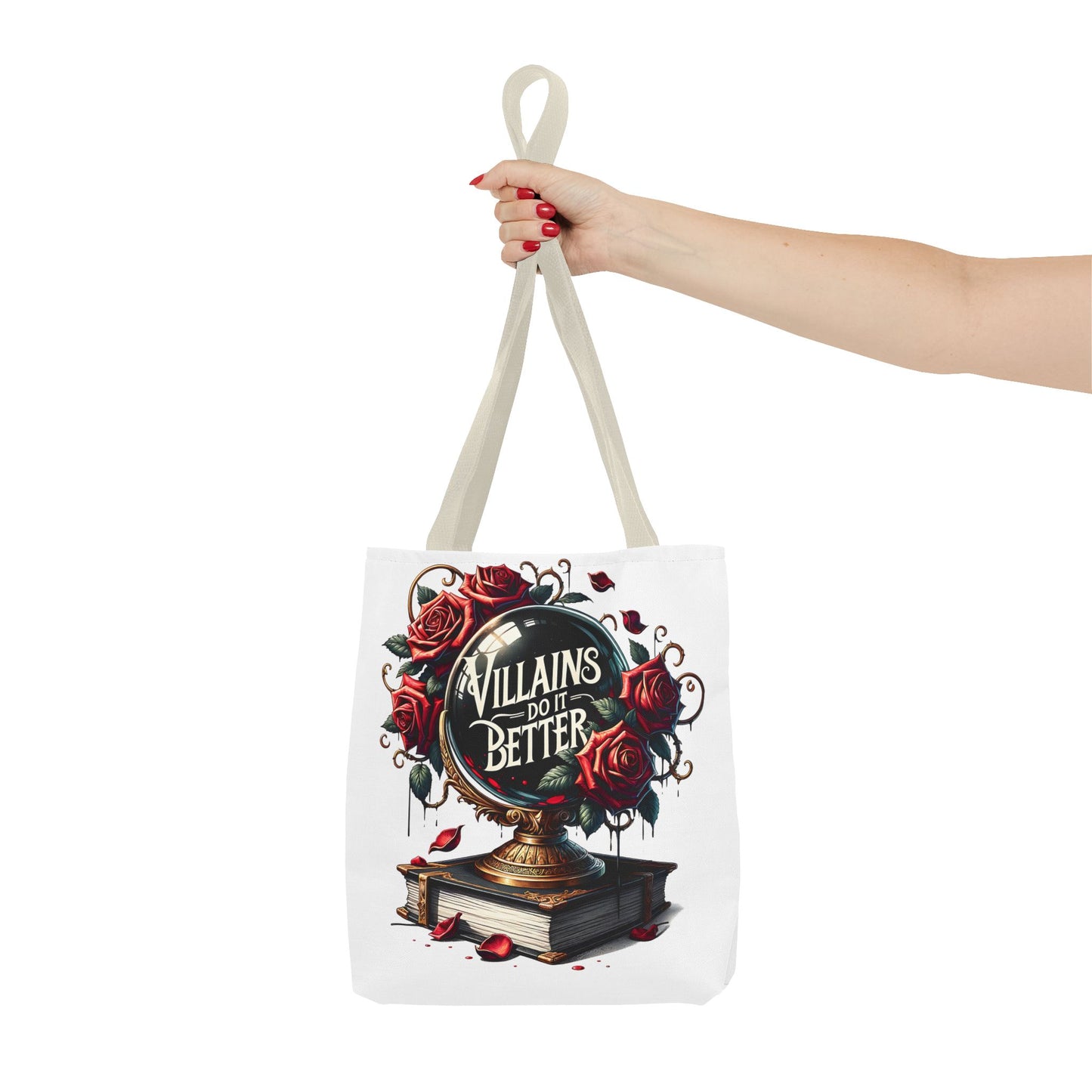 Villains Do It Better Tote Bag — Gothic Rose Bookish Aesthetic