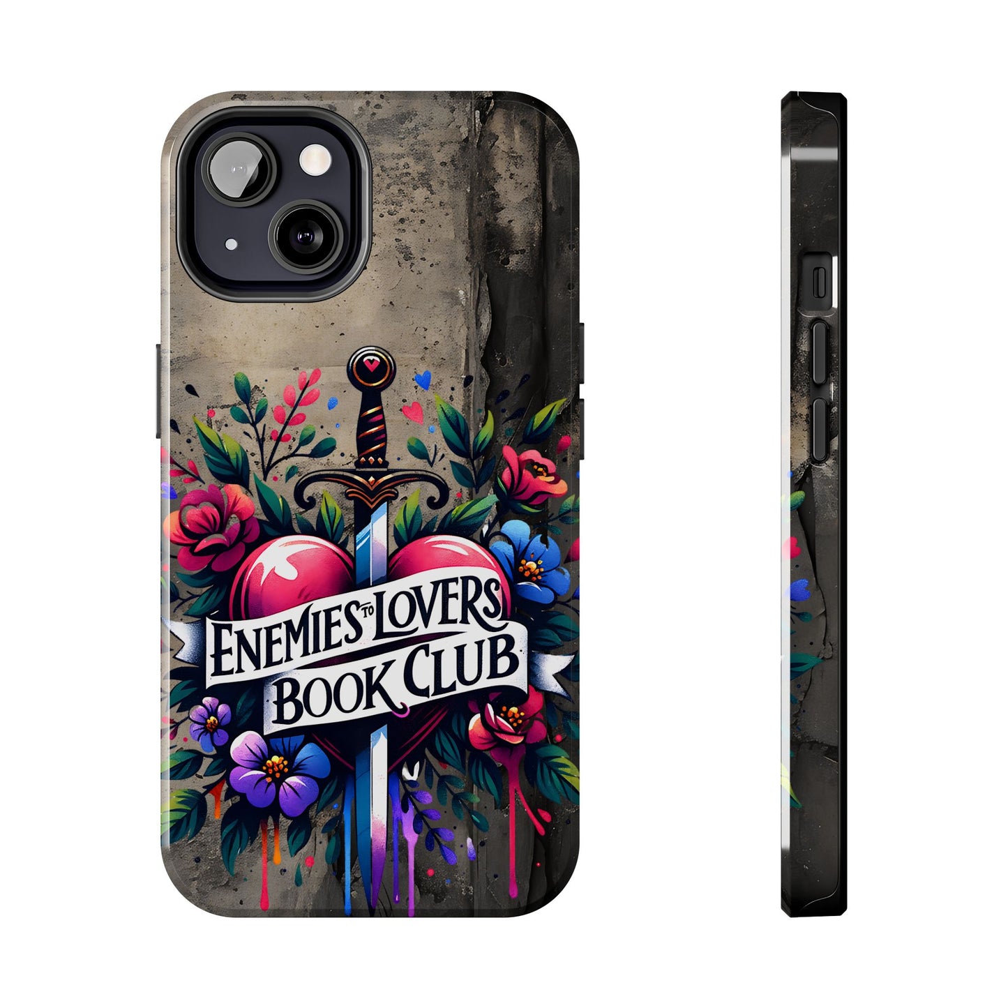 Enemies Lovers Book Club Phone Case — Gothic Floral Sword Protective Cover