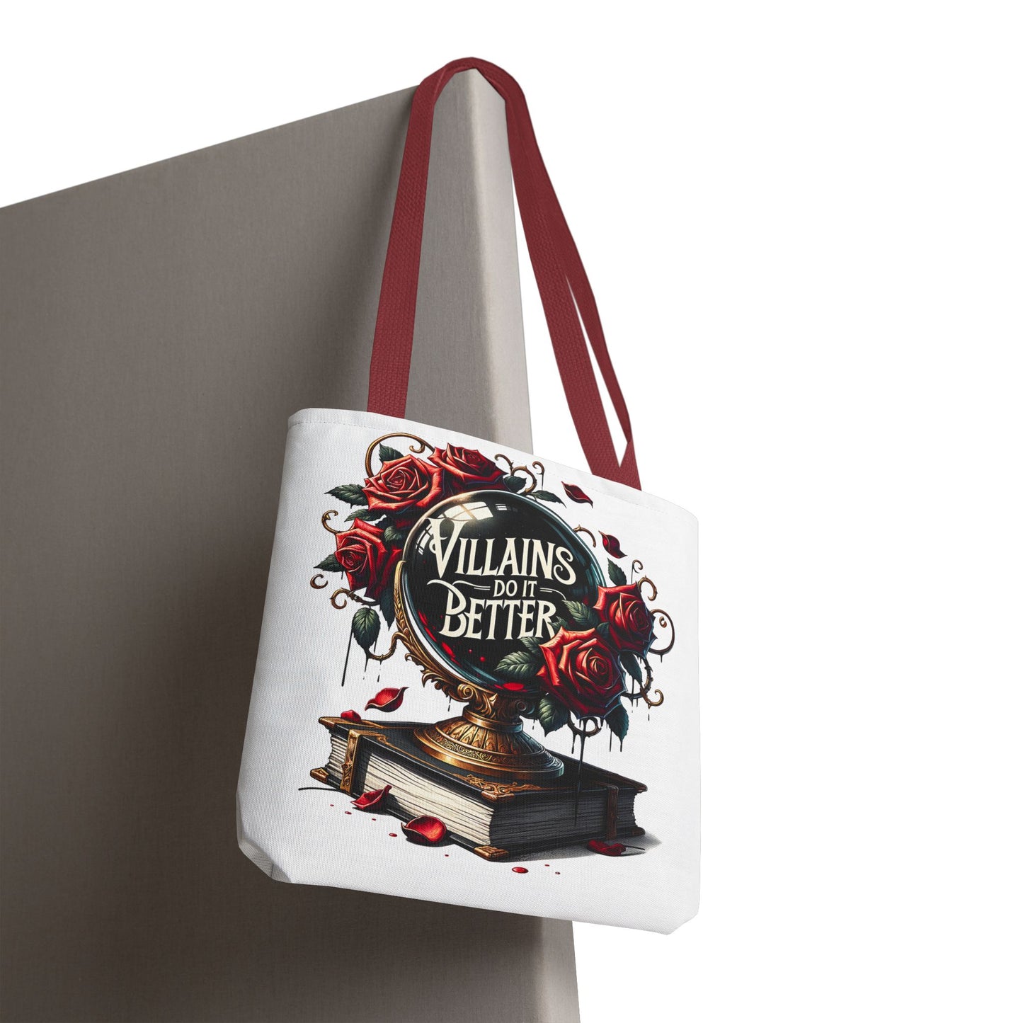Villains Do It Better Tote Bag — Gothic Rose Bookish Aesthetic