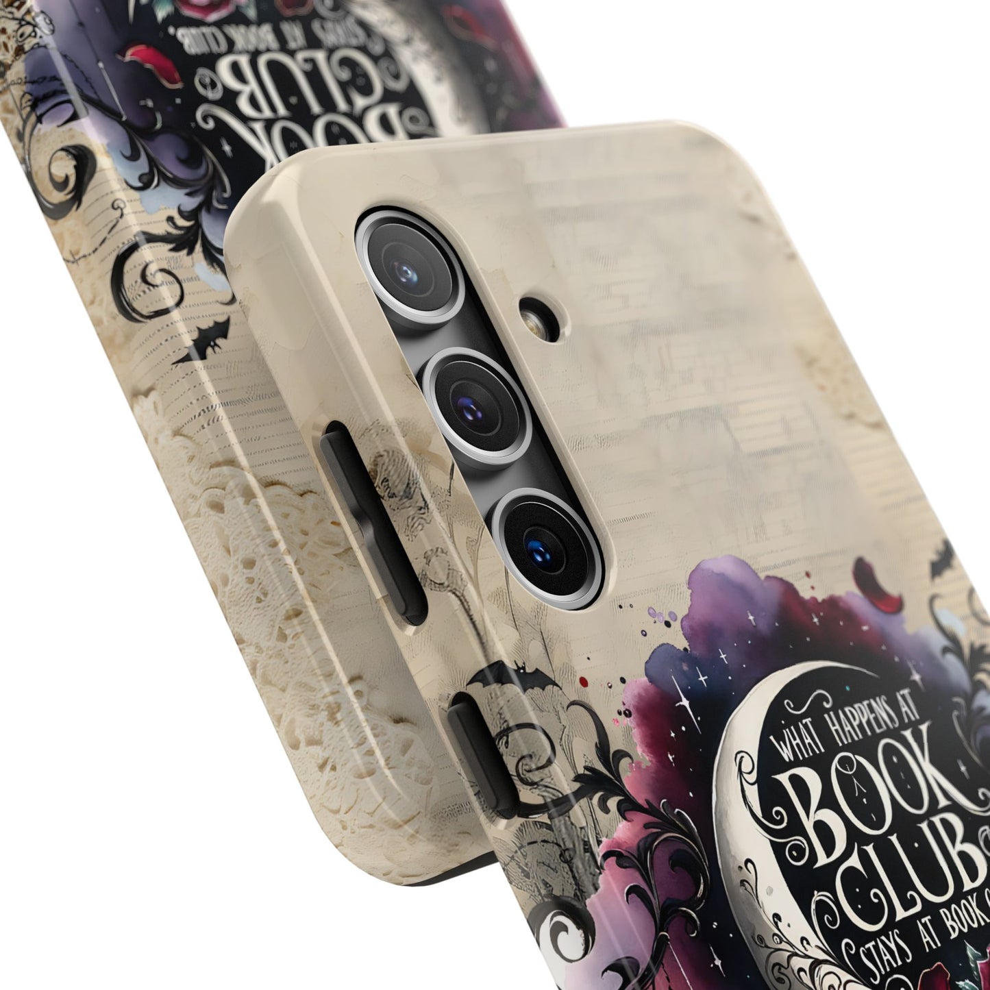 Book Club Phone Case — "What Happens at Book Club Stays at Book Club" Cozy Literary Design