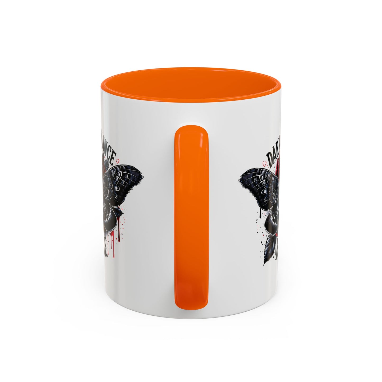 Dark Romance Babe Coffee Mug — Gothic Moth & Rose Accent Mug