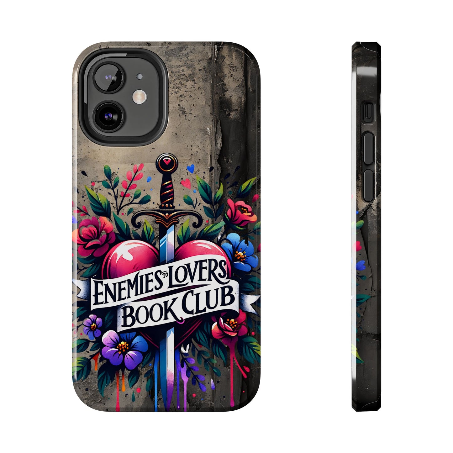 Enemies Lovers Book Club Phone Case — Gothic Floral Sword Protective Cover