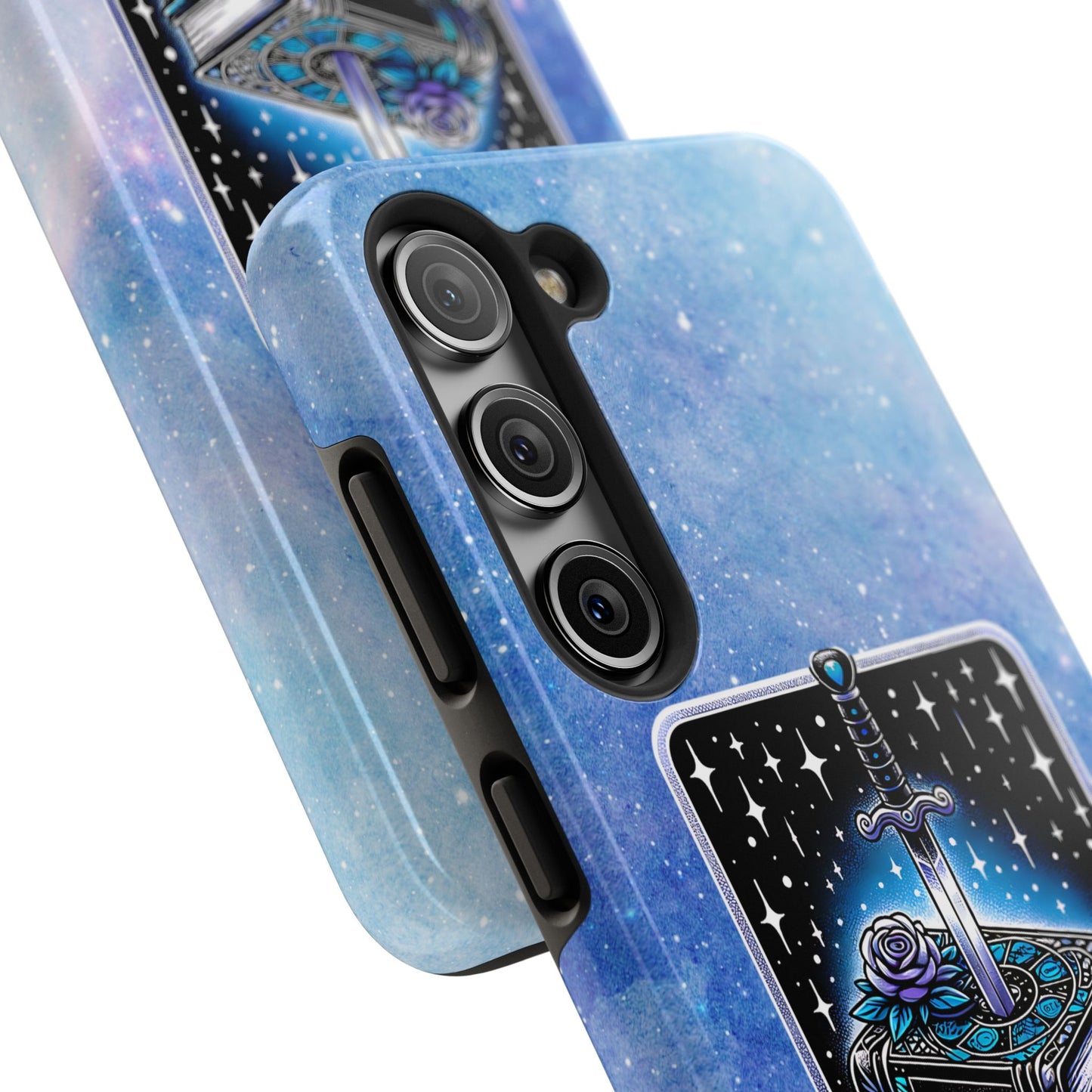 Fantasy Book Club Tough Phone Case — Sword & Stacked Books Design