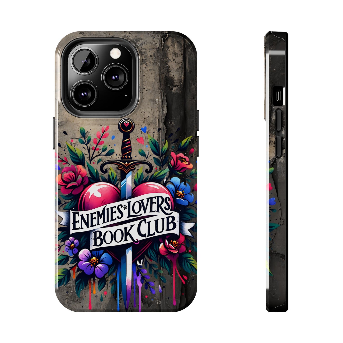 Enemies Lovers Book Club Phone Case — Gothic Floral Sword Protective Cover