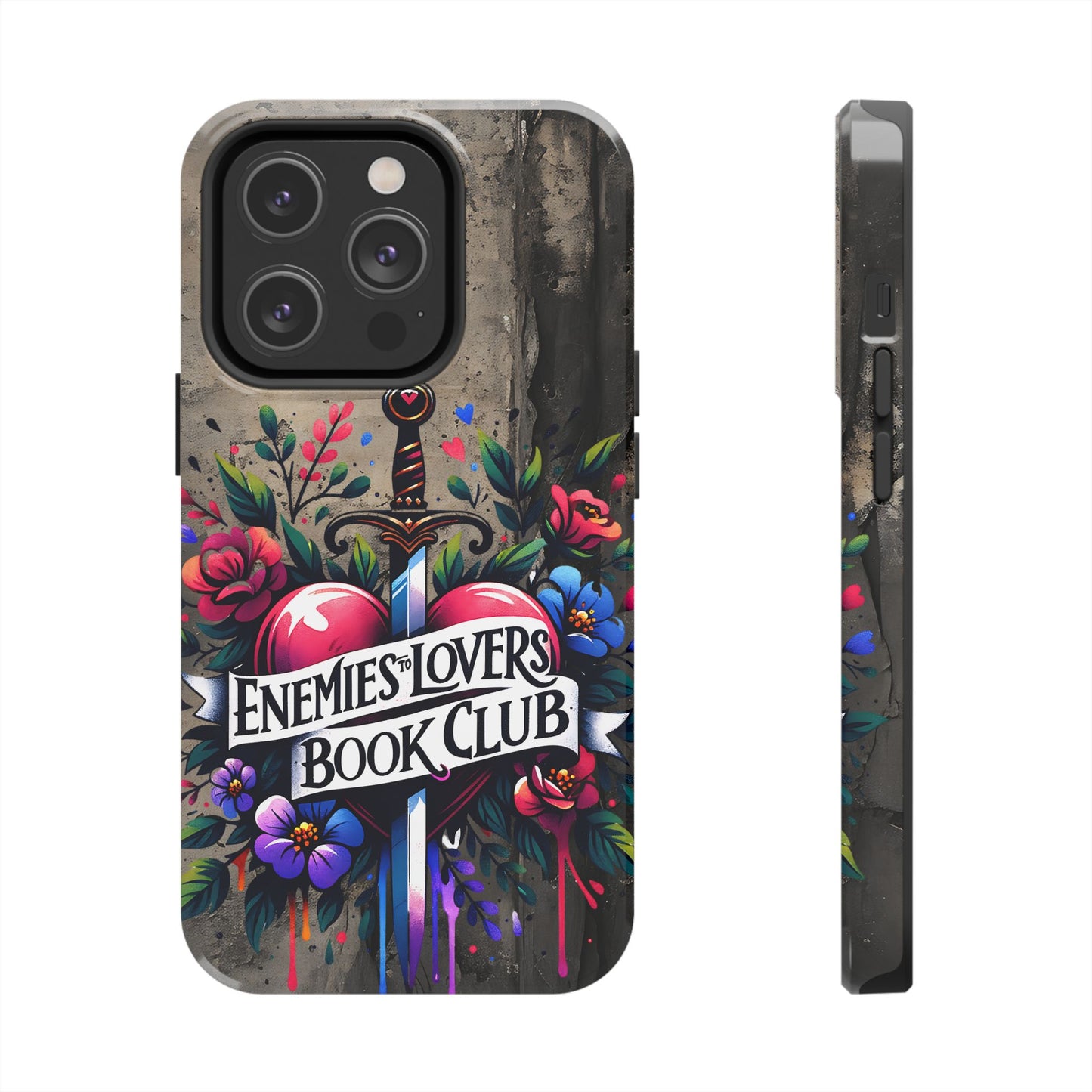 Enemies Lovers Book Club Phone Case — Gothic Floral Sword Protective Cover