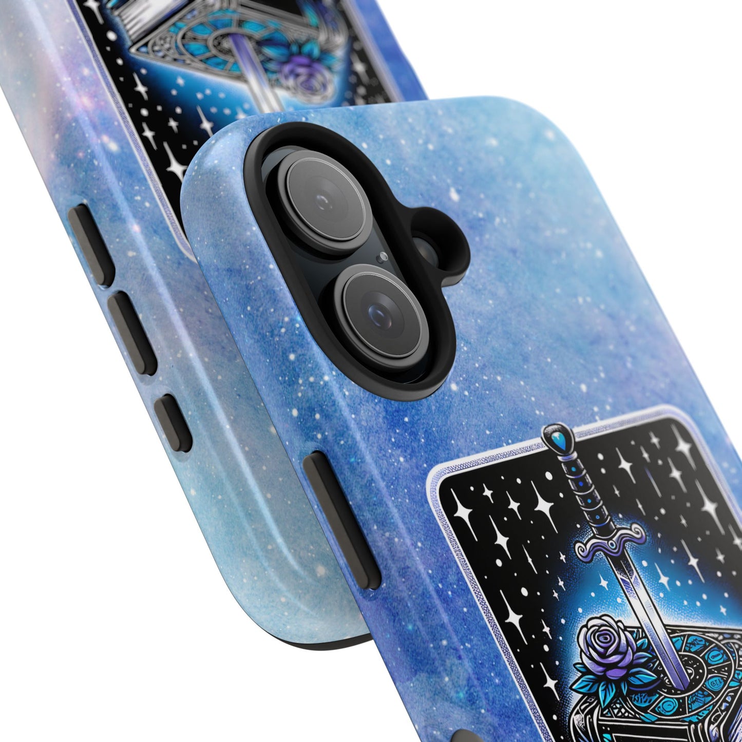 Fantasy Book Club Tough Phone Case — Sword & Stacked Books Design