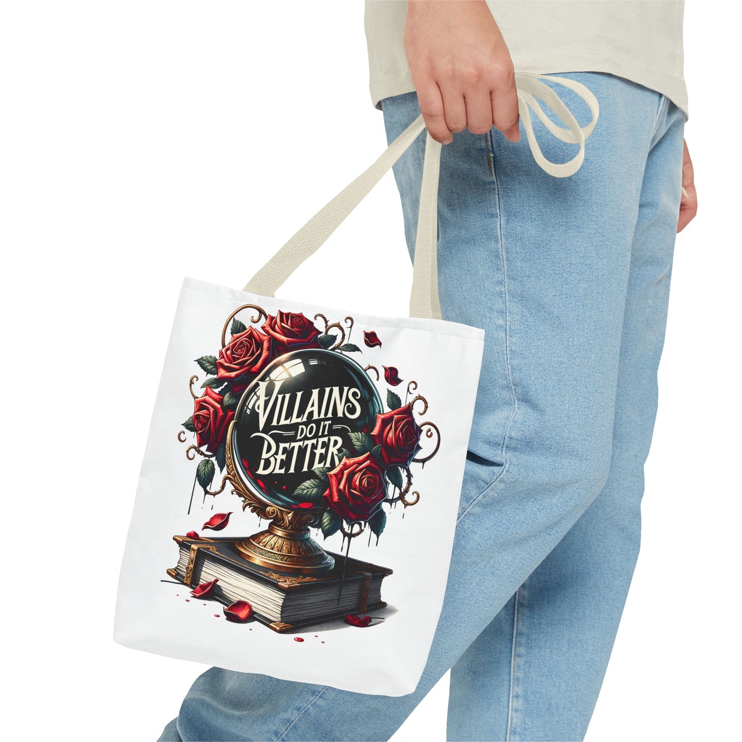 Villains Do It Better Tote Bag — Gothic Rose Bookish Aesthetic