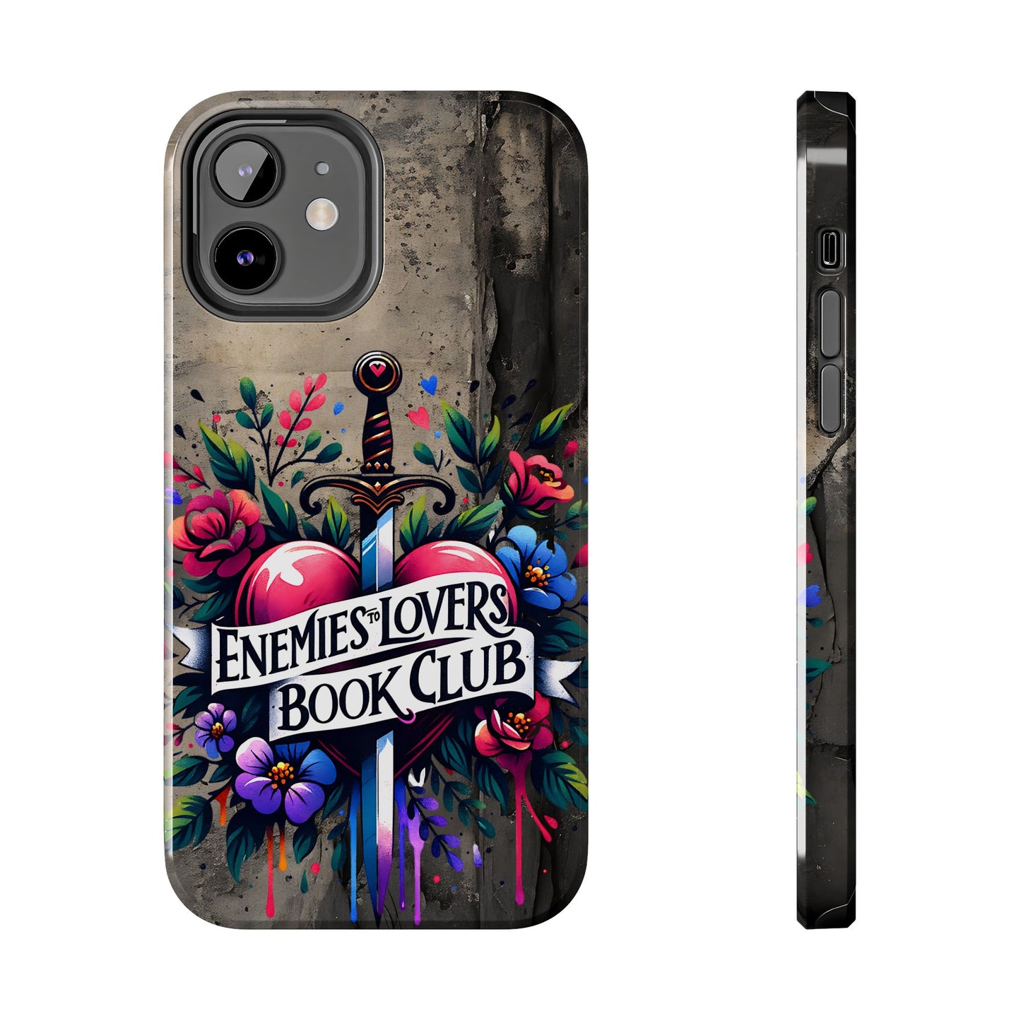 Enemies Lovers Book Club Phone Case — Gothic Floral Sword Protective Cover