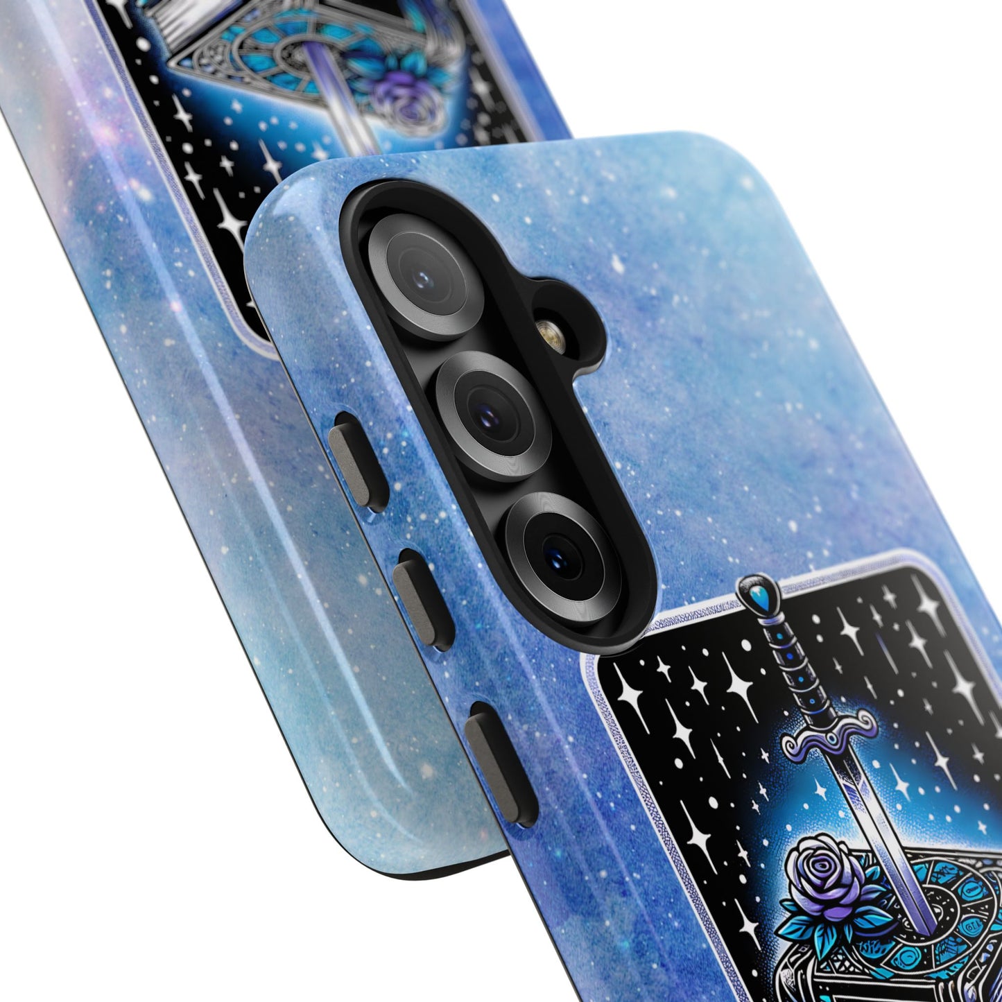 Fantasy Book Club Tough Phone Case — Sword & Stacked Books Design