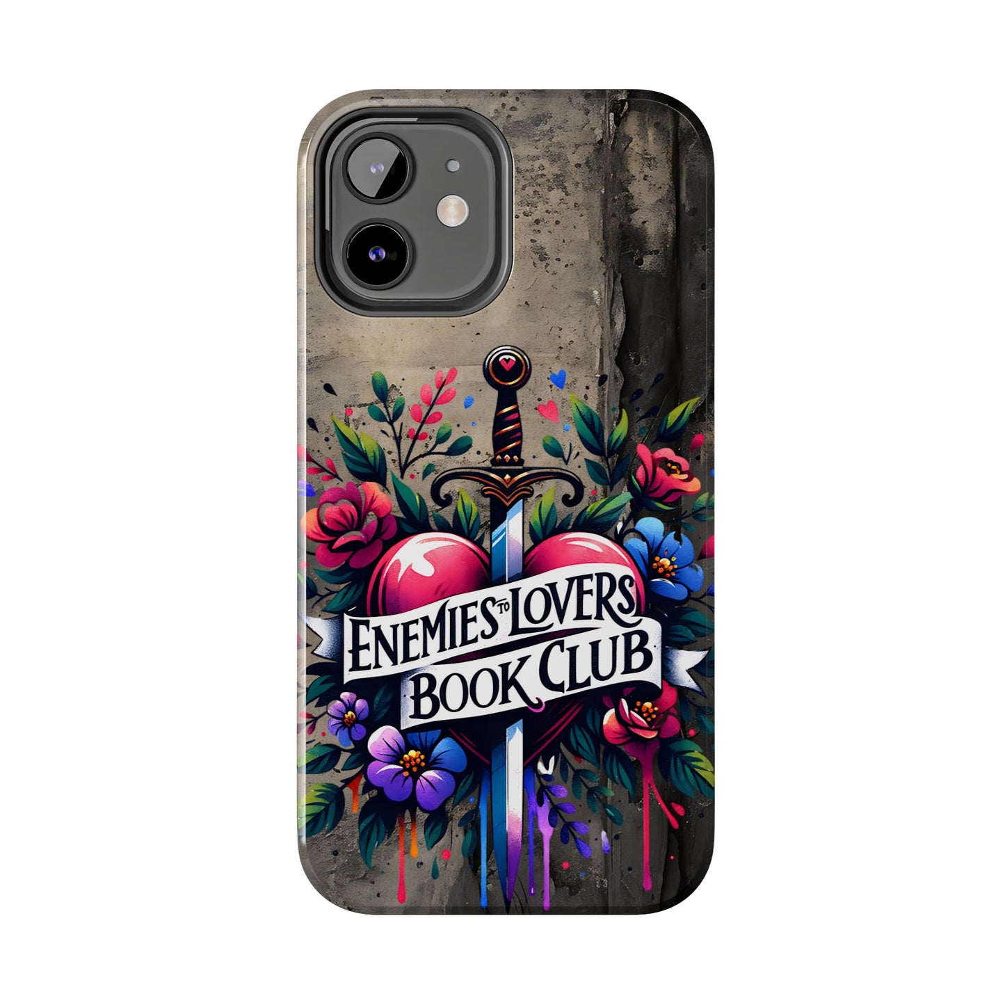 Enemies Lovers Book Club Phone Case — Gothic Floral Sword Protective Cover