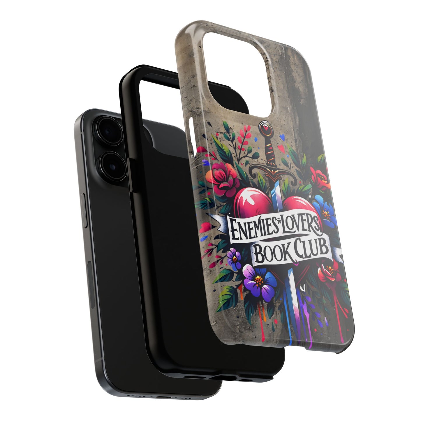 Enemies Lovers Book Club Phone Case — Gothic Floral Sword Protective Cover