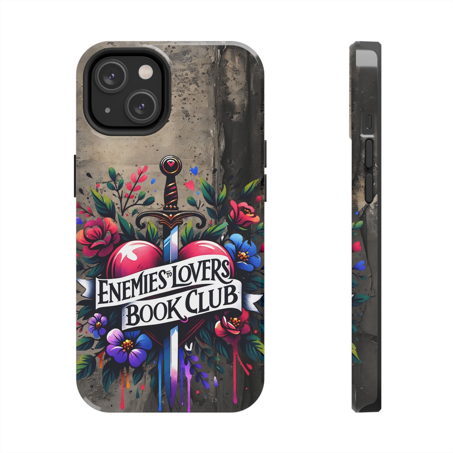 Enemies Lovers Book Club Phone Case — Gothic Floral Sword Protective Cover
