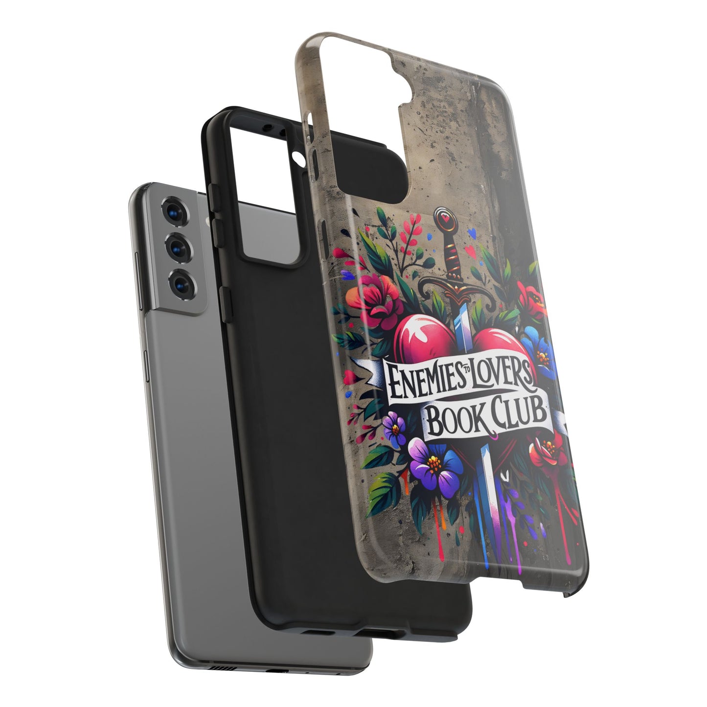 Enemies Lovers Book Club Phone Case — Gothic Floral Sword Protective Cover