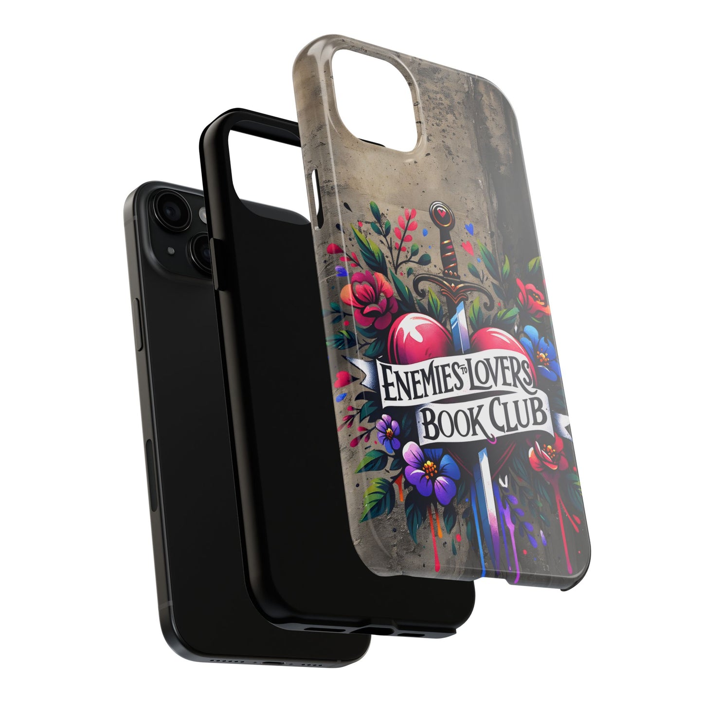 Enemies Lovers Book Club Phone Case — Gothic Floral Sword Protective Cover