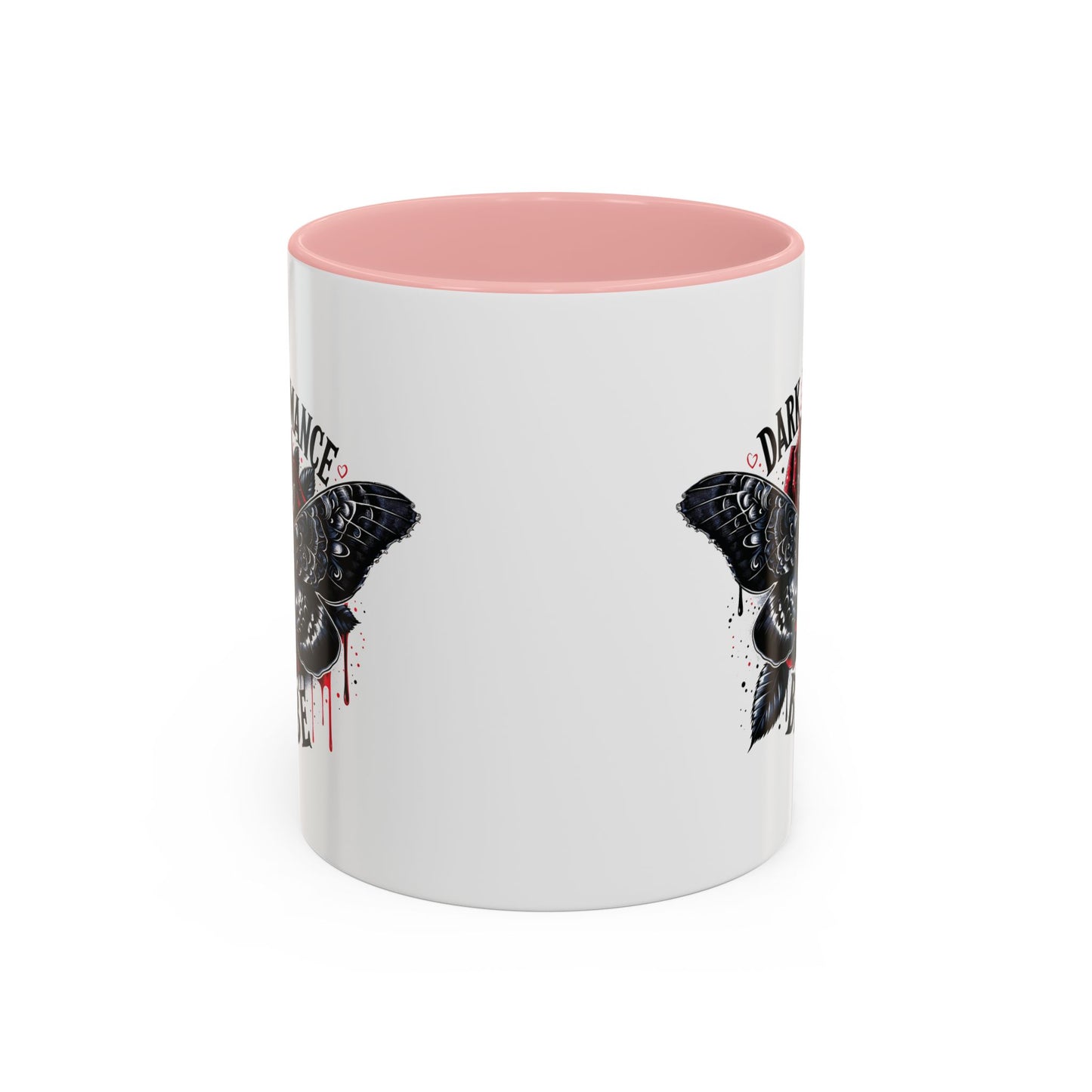 Dark Romance Babe Coffee Mug — Gothic Moth & Rose Accent Mug