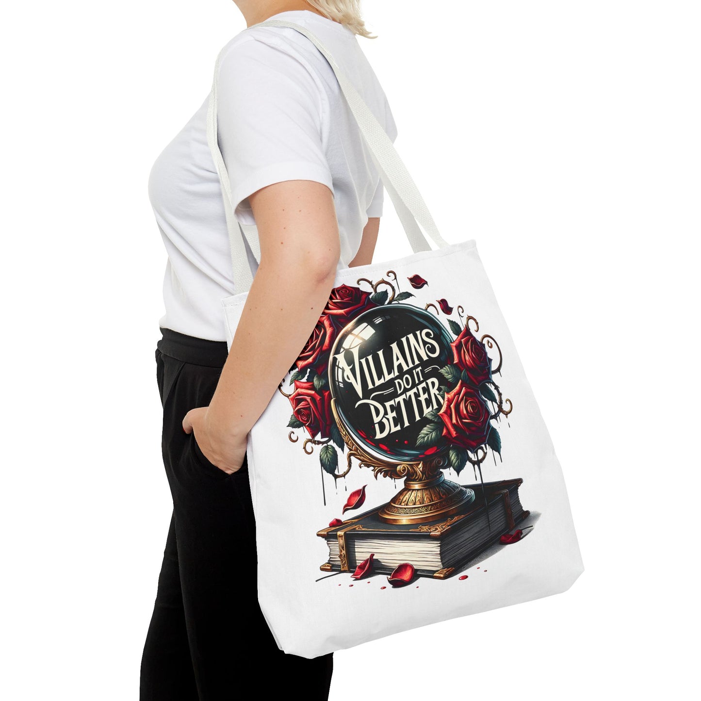 Villains Do It Better Tote Bag — Gothic Rose Bookish Aesthetic