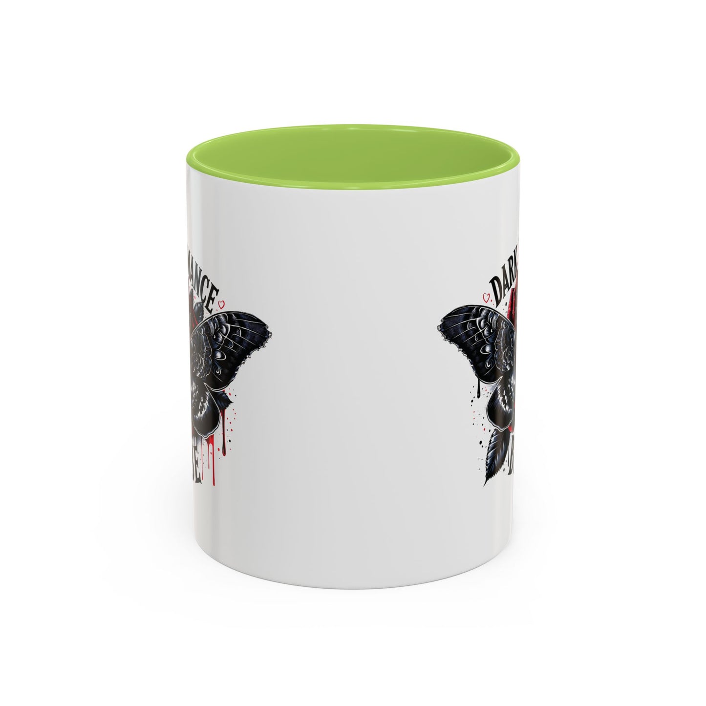 Dark Romance Babe Coffee Mug — Gothic Moth & Rose Accent Mug