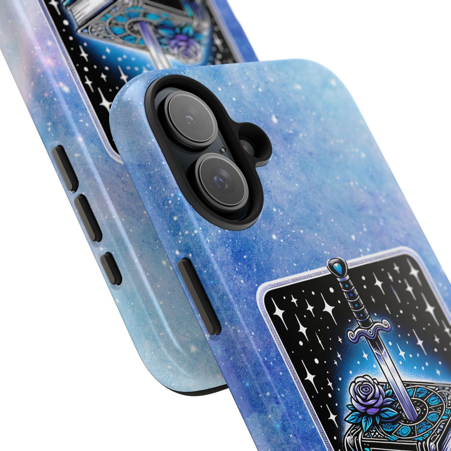 Fantasy Book Club Tough Phone Case — Sword & Stacked Books Design