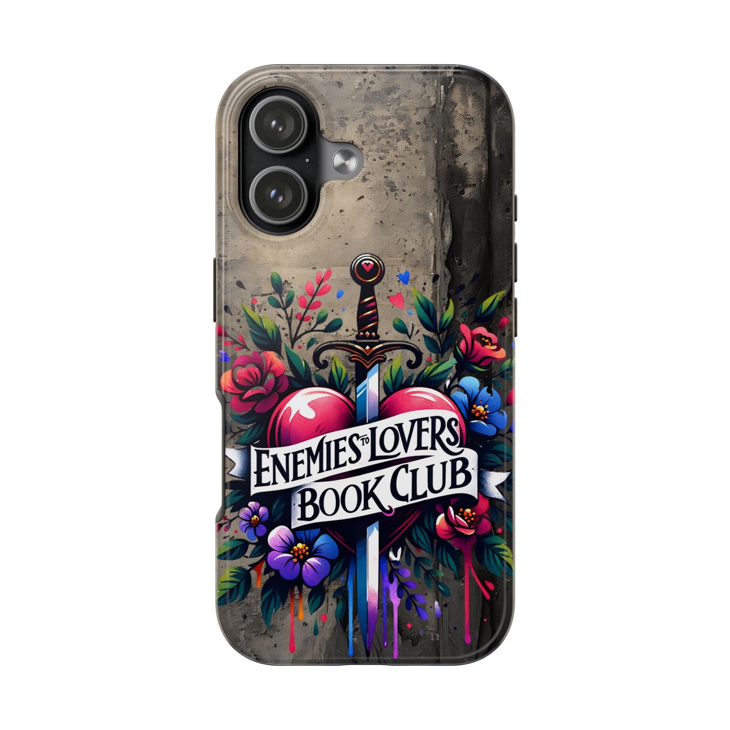 Enemies Lovers Book Club Phone Case — Gothic Floral Sword Protective Cover