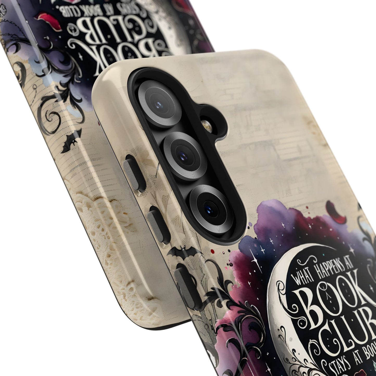 Book Club Phone Case — "What Happens at Book Club Stays at Book Club" Cozy Literary Design