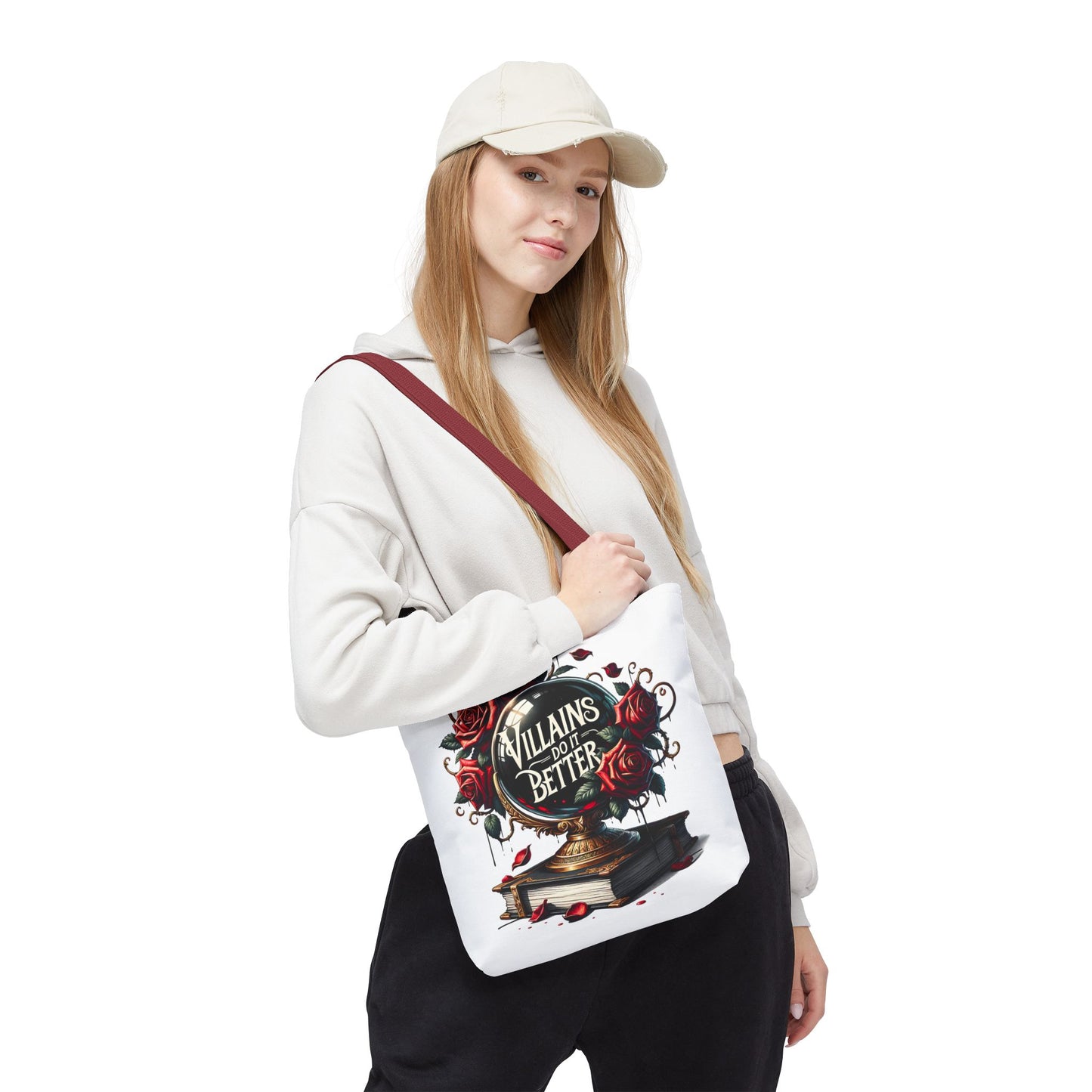 Villains Do It Better Tote Bag — Gothic Rose Bookish Aesthetic