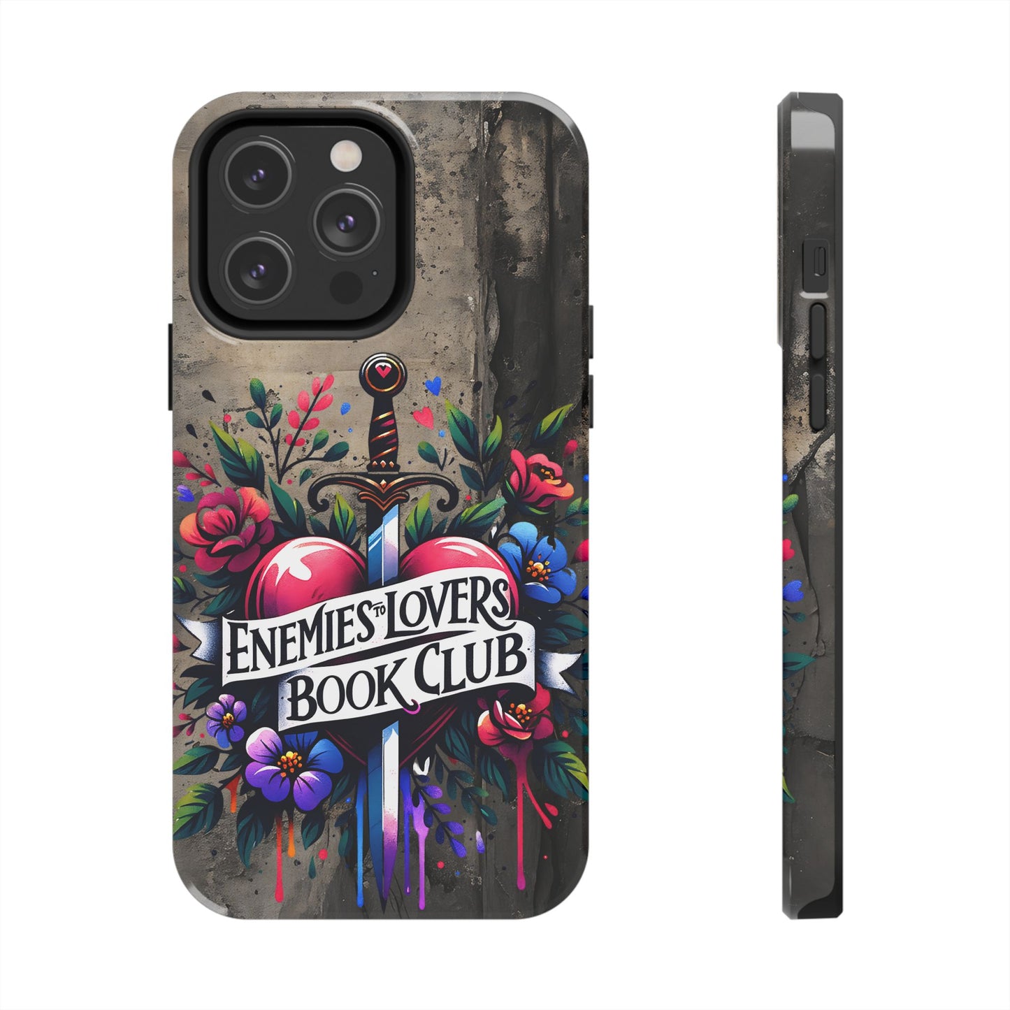 Enemies Lovers Book Club Phone Case — Gothic Floral Sword Protective Cover