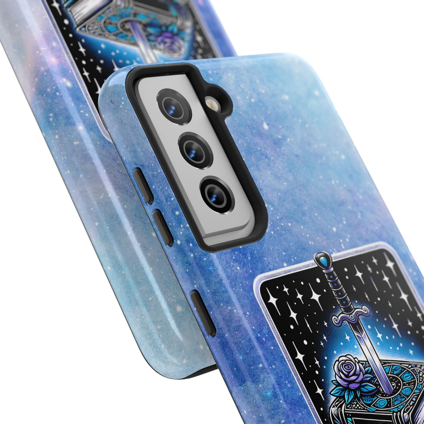 Fantasy Book Club Tough Phone Case — Sword & Stacked Books Design