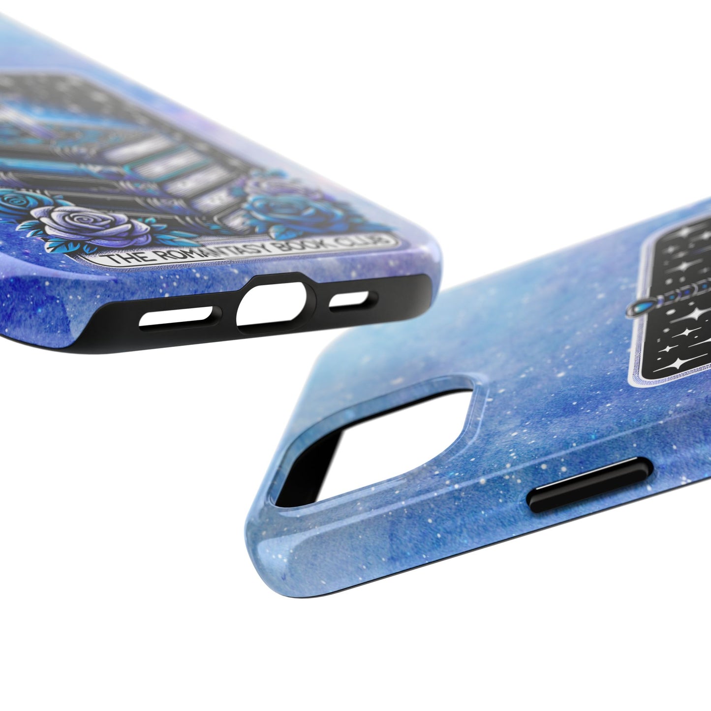 Fantasy Book Club Tough Phone Case — Sword & Stacked Books Design
