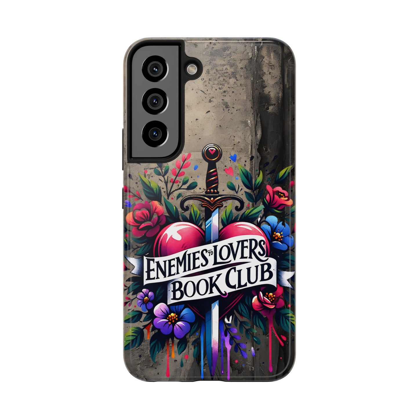 Enemies Lovers Book Club Phone Case — Gothic Floral Sword Protective Cover