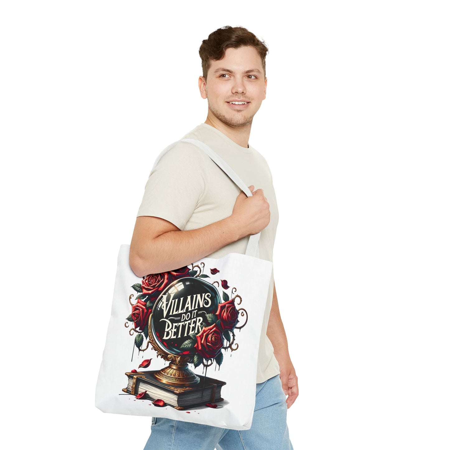 Villains Do It Better Tote Bag — Gothic Rose Bookish Aesthetic