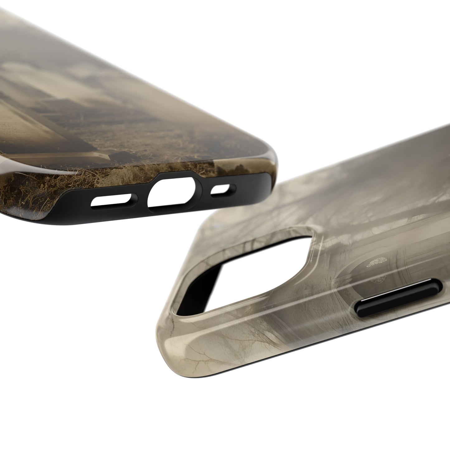 Cemetery Graveyard Phone Case — Spooky Fog Tombstone Tough Phone Case