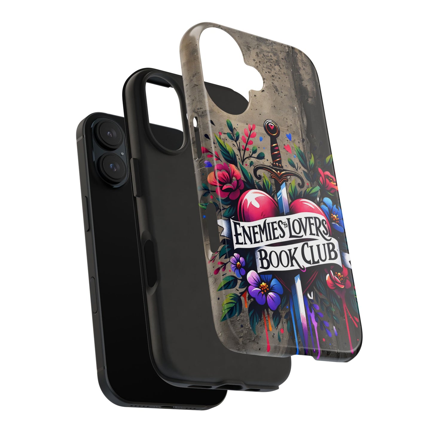 Enemies Lovers Book Club Phone Case — Gothic Floral Sword Protective Cover